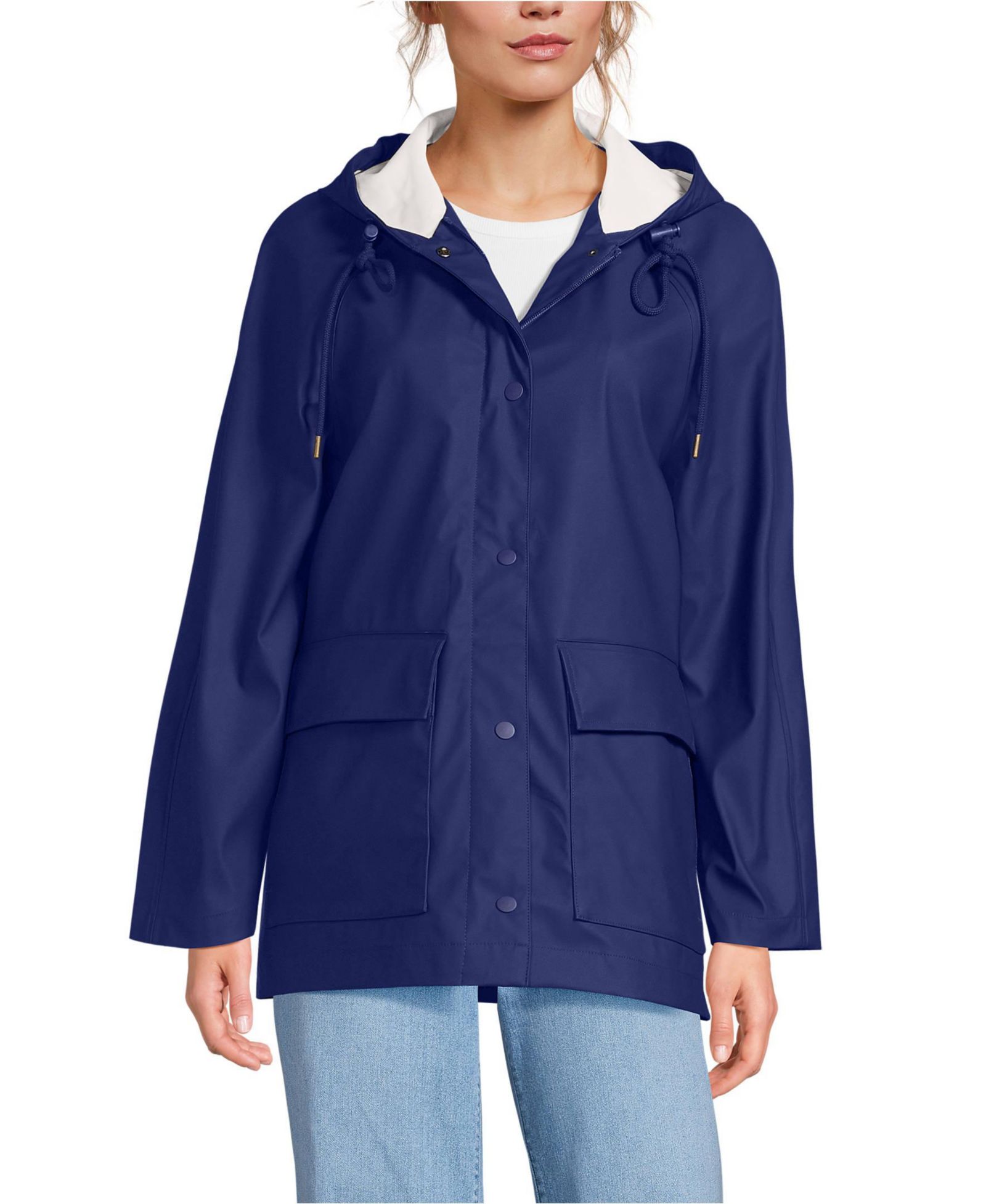 Lands' End Women's Petite Squall A-line Slicker Raincoat