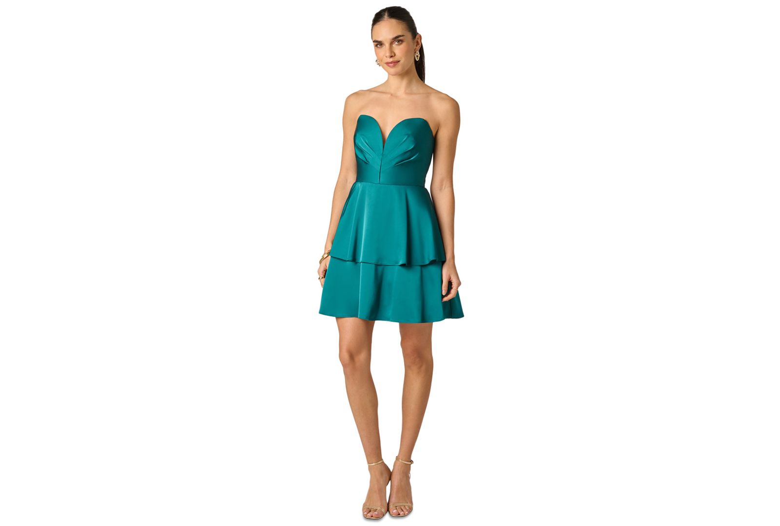 Женское мини-платье Adrianna Sweetheart Satin
