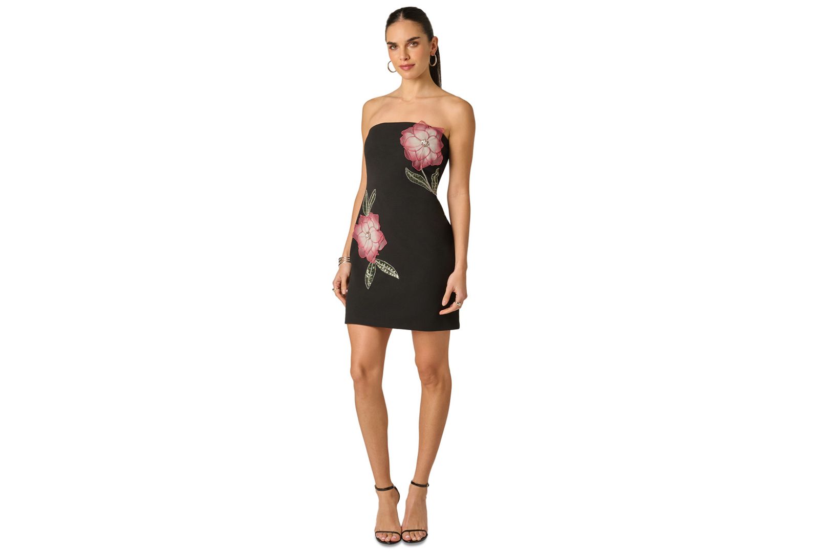 Женское мини платье Adrianna Strapless Floral