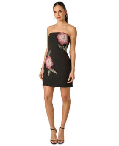 Adrianna Women's Strapless Floral Mini Dress