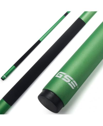 GSE Games & Sports Expert 58" 2-Piece Matte Green Fiberglass Graphite Composite Billiard Pool Cue Stick for Men/Women