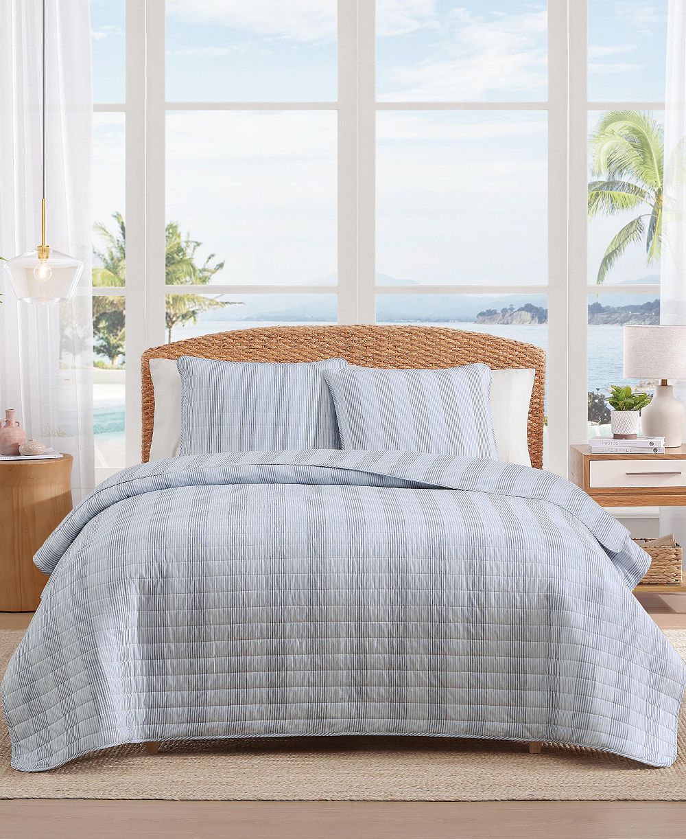 Комплект из 3-х покрывал Tommy Bahama Home Bahama Weekend Stripe, King