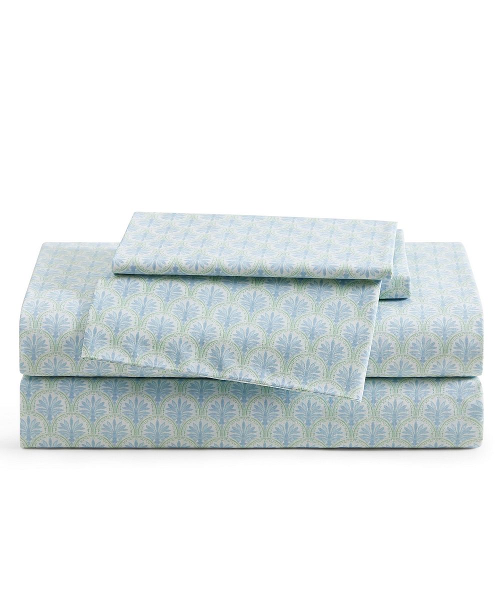 Tommy Bahama Home Coastal Bay 200-Thread Count Washed Cotton 4-Pc. Sheet Set, Queen
