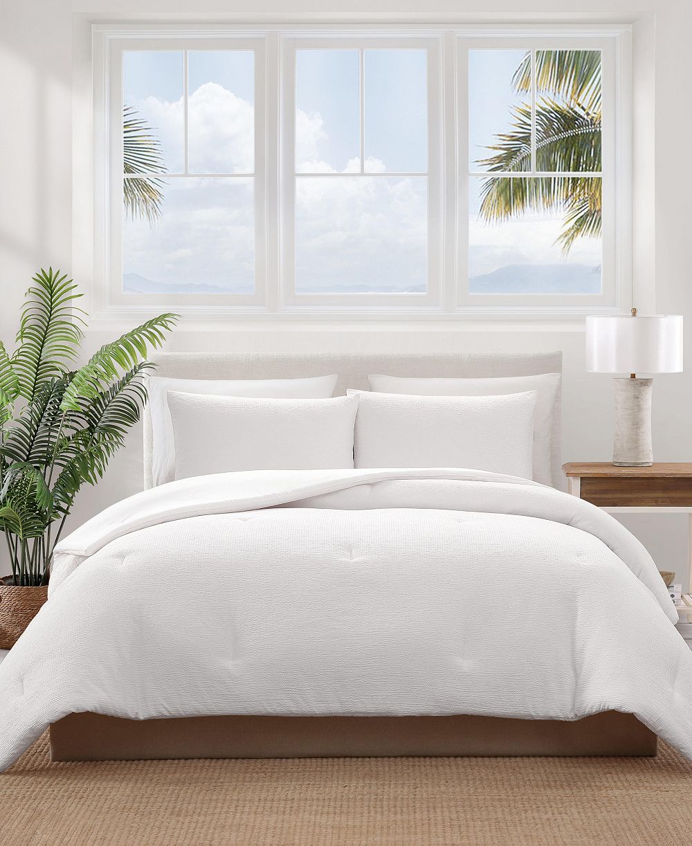 Комплект из 3 шт. покрывало Tommy Bahama Home Pebble Texture Seersucker, Full/Queen