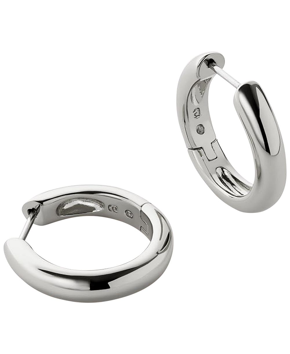 Серьги-кольца Ana Luisa Giulia Medium Rhodium-Plated