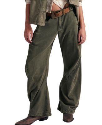 Free People Women's Spotlight Mid-Rise Barrel Chino Trousers