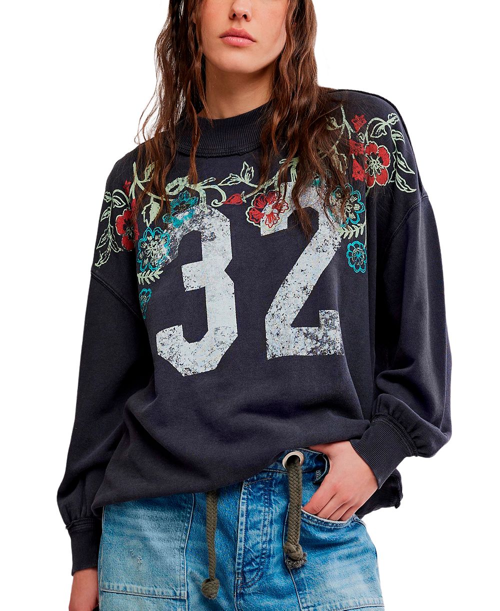 Женский хлопковый джемпер Free People Slouchy Mock-Neck Sweatshirt