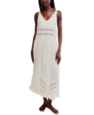 Free People Women's Scoop Neck Voile & Lace Midi Dress
