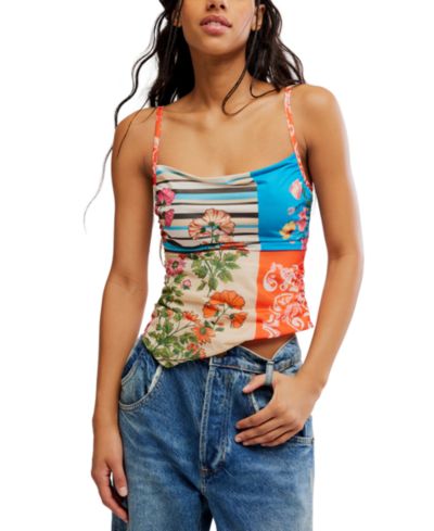 Free People Женский асимметричный топ Estella с квадратным вырезом