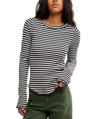 Женская полосатая футболка Free People We The Free Easy Does It Long-Sleeve