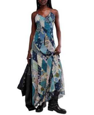 Free People Women's Tis The Season Sweetheart Neckline Maxi Dress