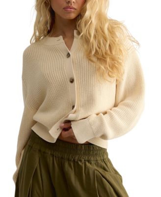 Кардиган Free People Women's Vienna Ribbed-Knit Crewneck
