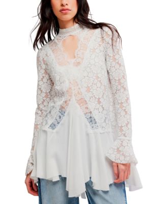 Женский туника Free People Women's First Crush Mock-Neck Lace