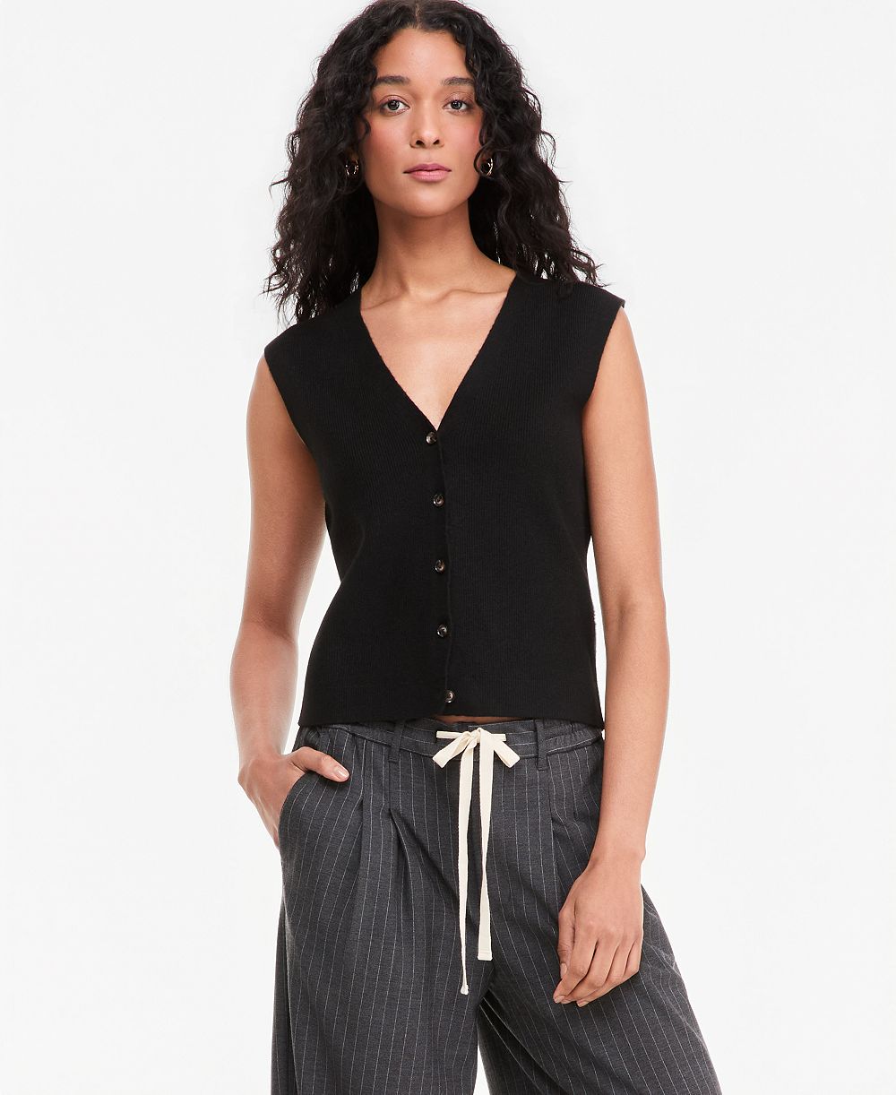 On 34th Women's V-Neck Button-Front Sweater Vest , Macy's Exclusive