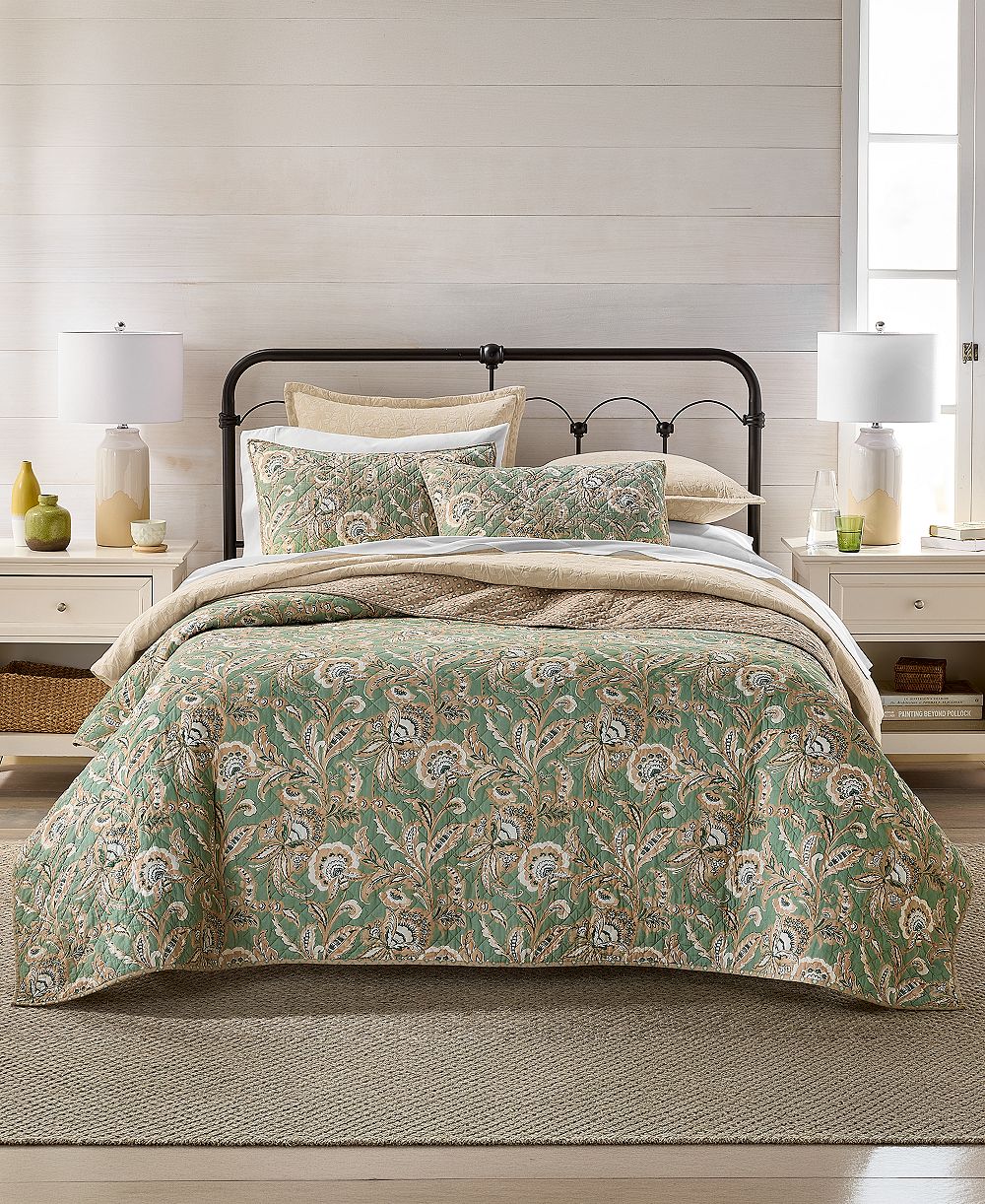 Комплект из 2 стеганых покрывал Charter Club Venetian Vine Cotton, Twin