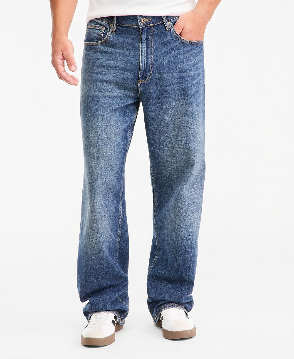 Sun + Stone Men's Hunter Mid-Rise Baggy Jeans, Macy's Exclusive