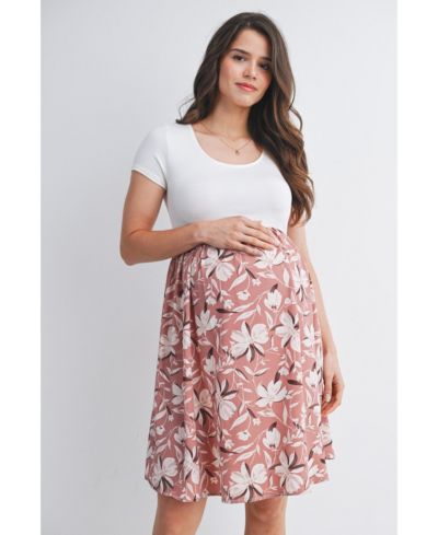 Женское платье Hello Miz Maternity с цветочным принтом и коротким рукавом
