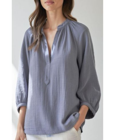 Ocean+Main Women's Ocean+Main Fuchsia Gauze Top