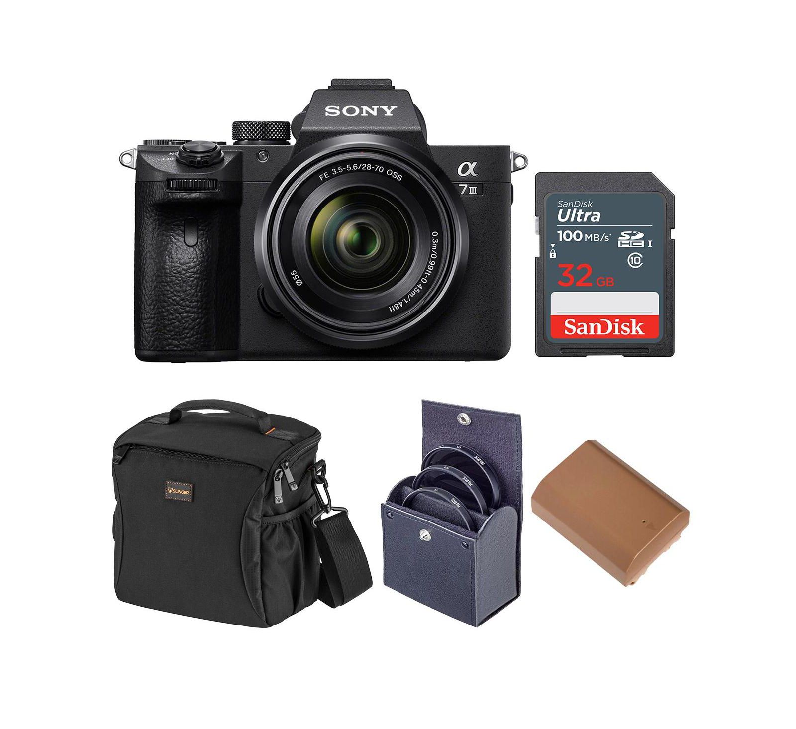 Sony Alpha a7 III Mirrorless Camera, FE 28-70mm f/3.5-5.6 OSS Lens,w/Filter