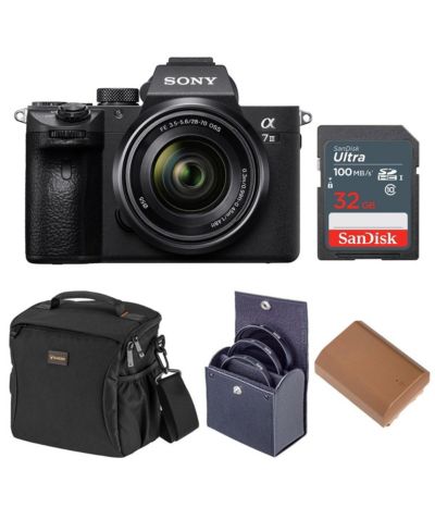 Sony Alpha a7 III Mirrorless Camera, FE 28-70mm f/3.5-5.6 OSS Lens,w/Filter