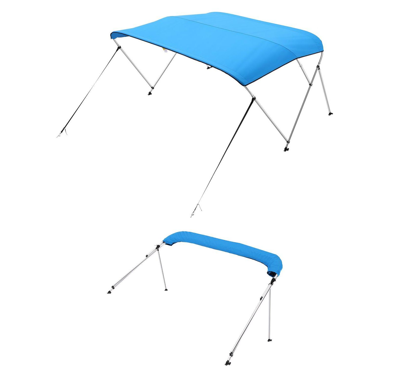 Mecale 3 Bow Boat Bimini Top 6 Ft with Aluminum Frame