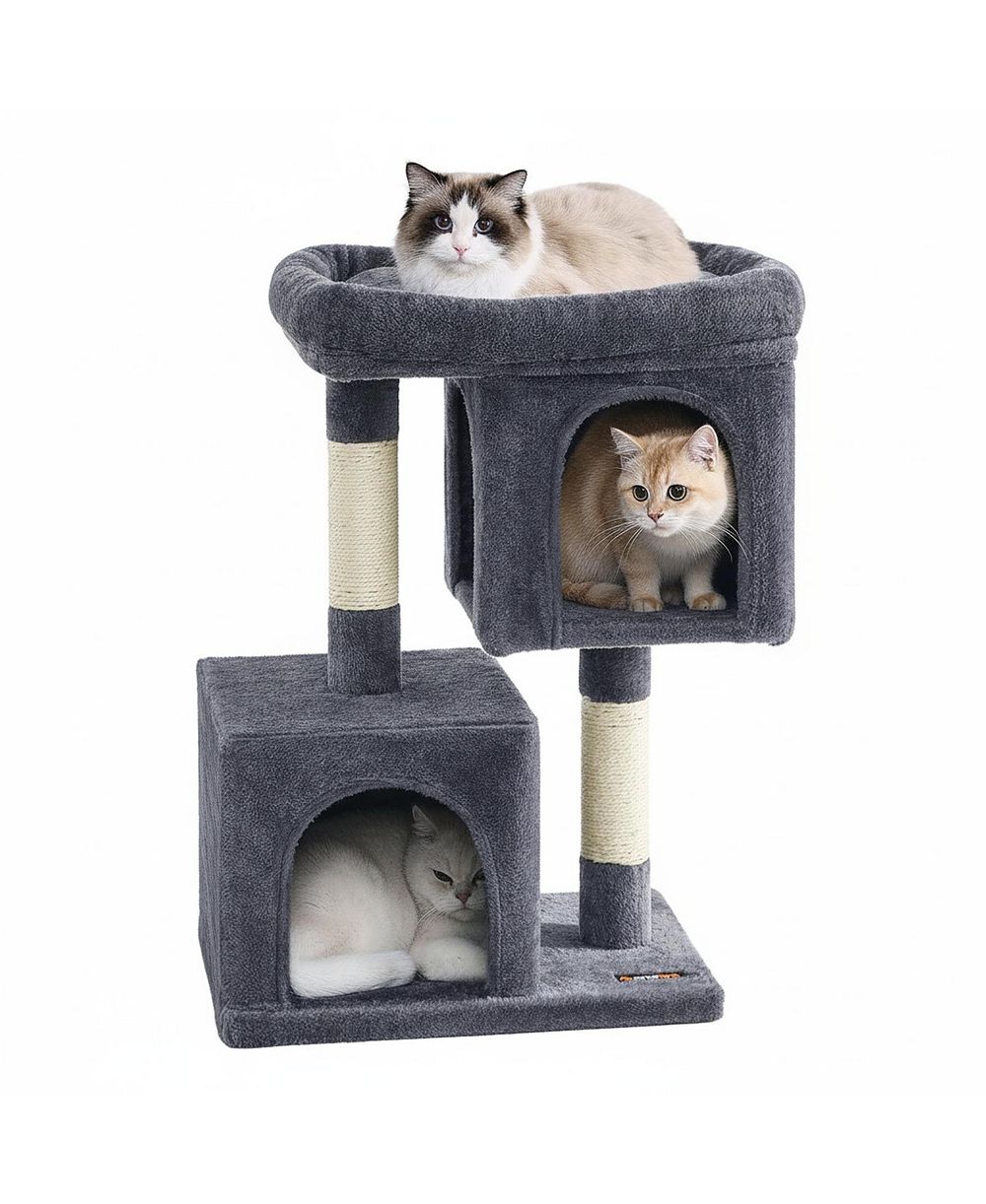 Игровой комплекс ARONKL Cat Tree Tower с большим насестом и 2 пещерами
