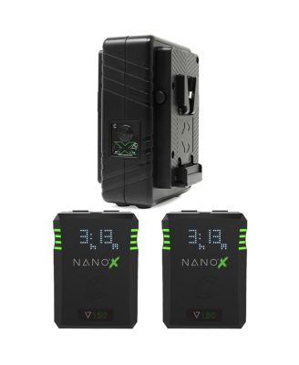 Core SWX NANOX Micro 150 аккумулятор 150Wh 14.8V V-Mount SMART, 2 шт., комплект с зарядным устройством GPM-X2S Mini Dual Travel