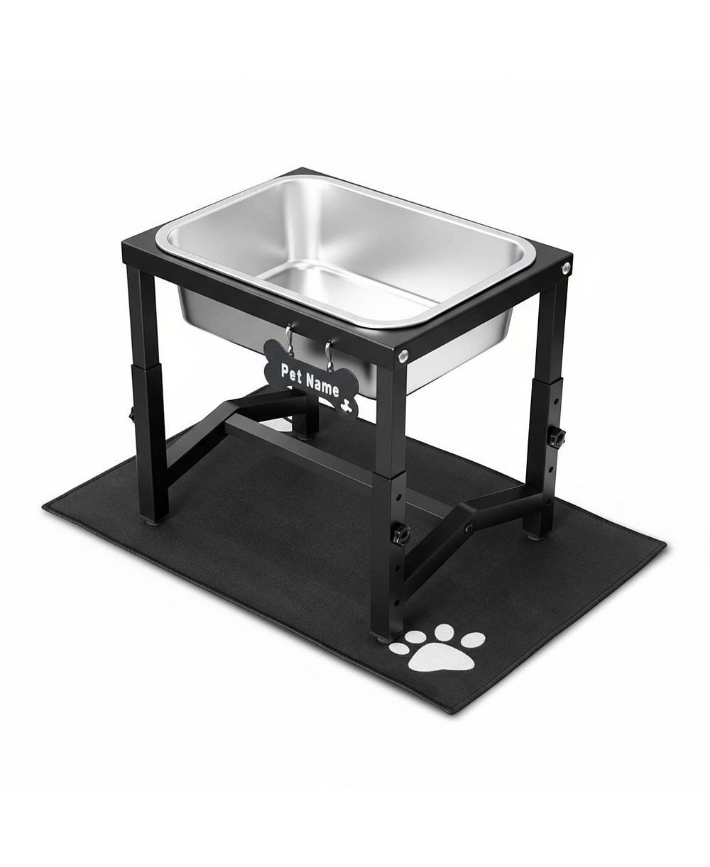 ARONKL Elevated Dog Water Bowl с 4 регулируемыми высотами, нержавеющая сталь