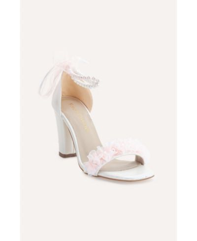 Forever & Always Shoes Women's Elsa Lace Bridal Sandals with Pearls