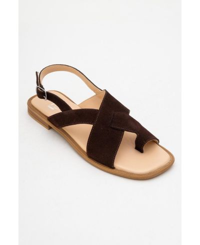 Brown suede leather
