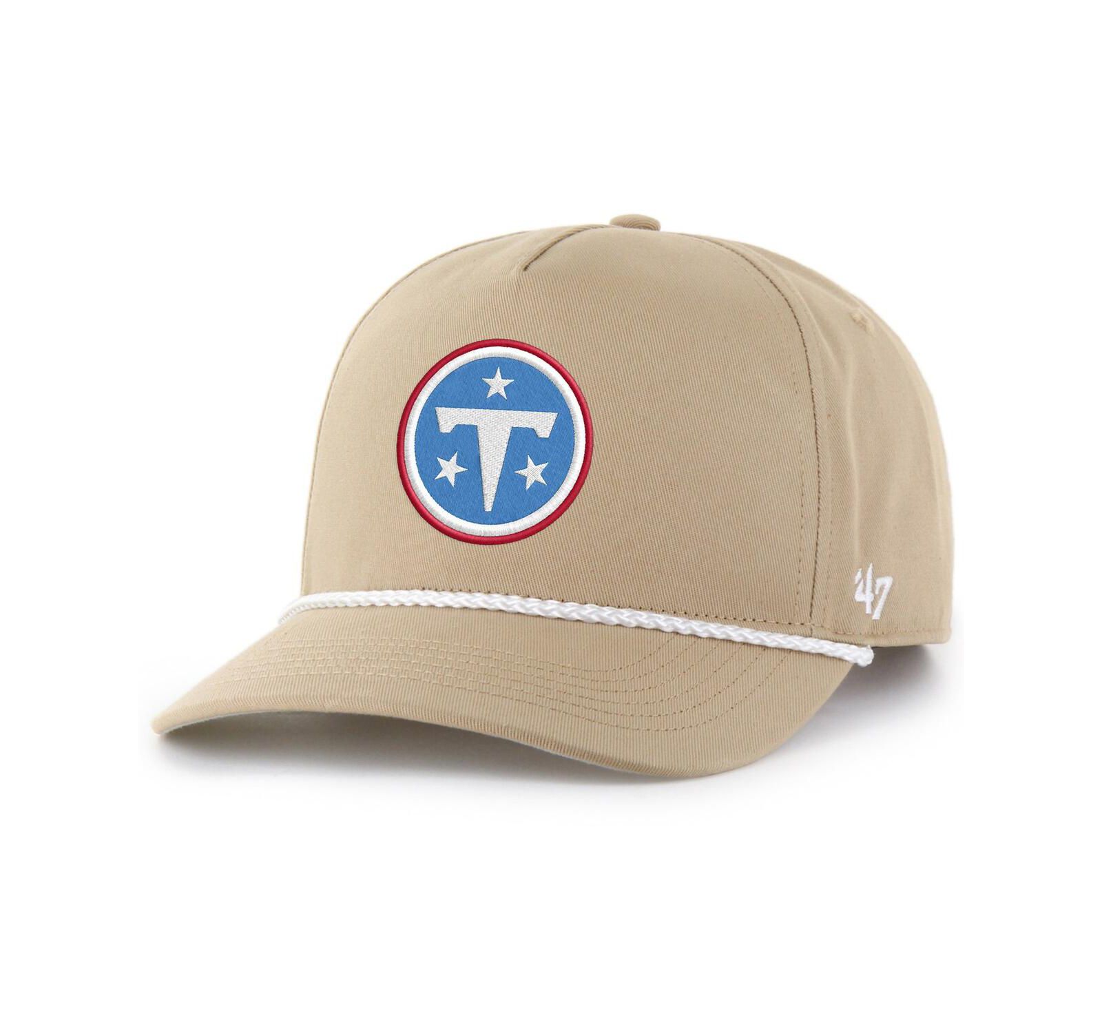 '47 Brand Men's Khaki Tennessee Titans Primary Logo Rope Hitch Adjustable Hat