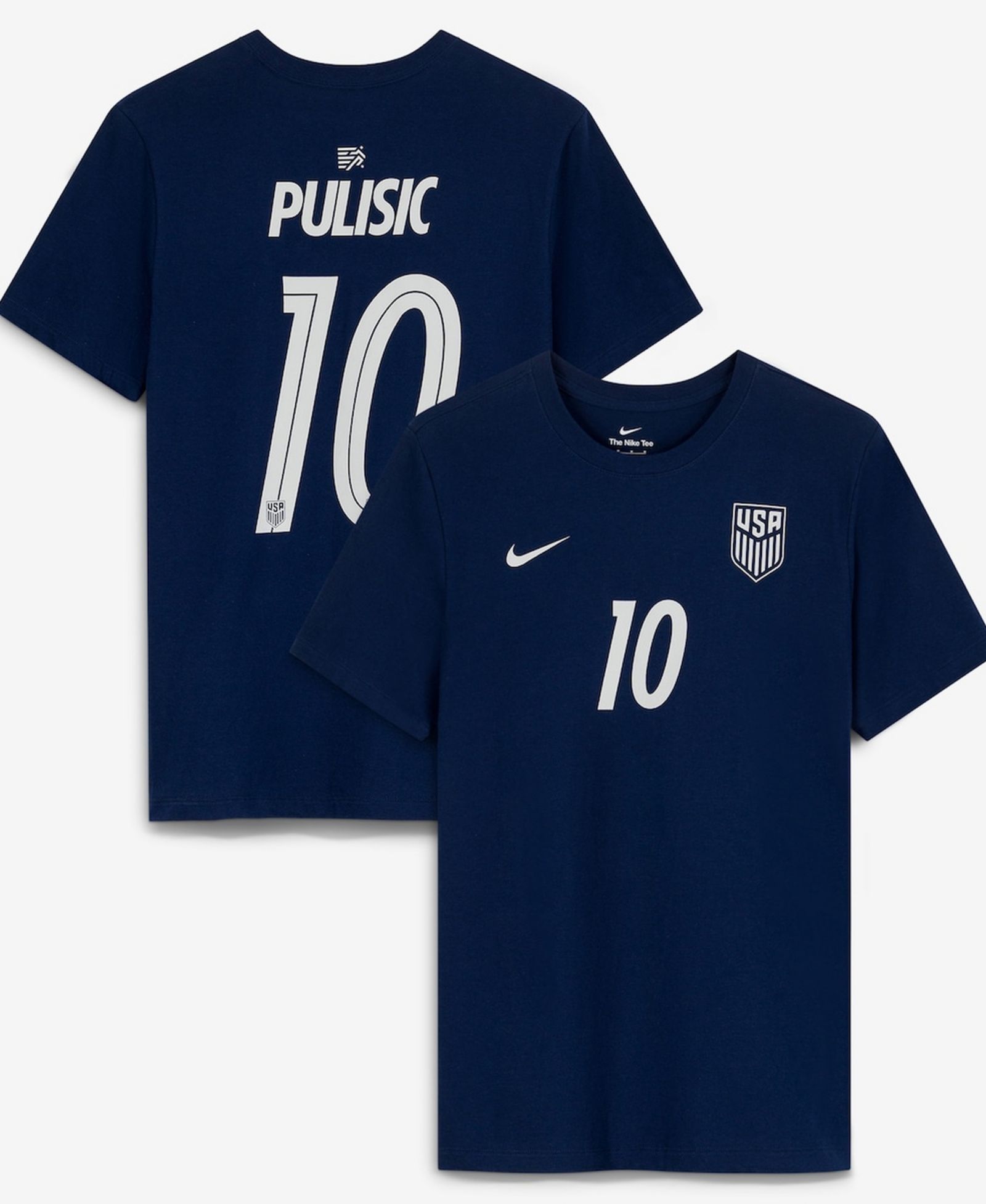 Nike Мужская Christian Pulisic Navy USMNT Away Name & Number T-Shirt