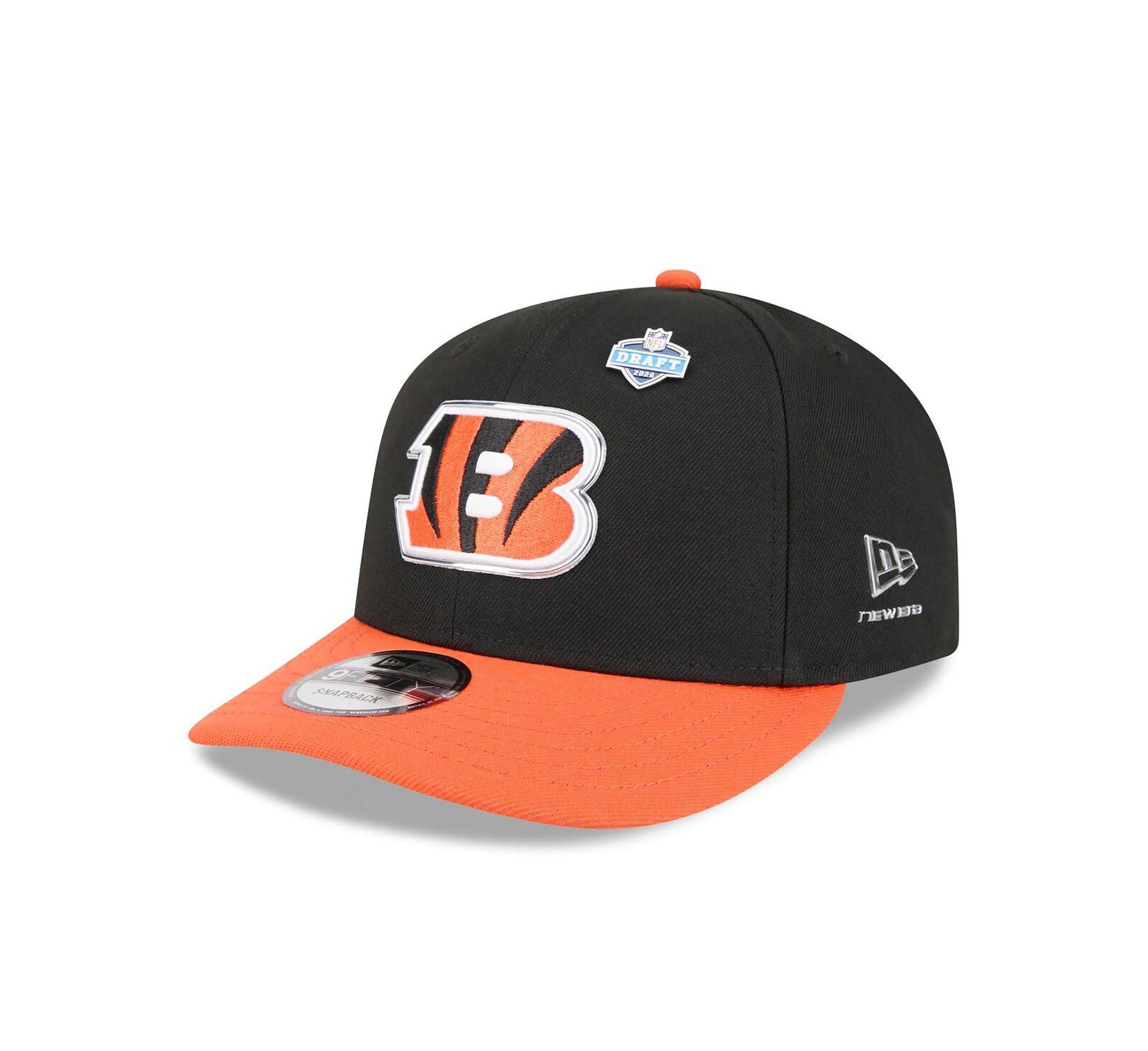 New Era Men's Black/Orange Cincinnati Bengals 2026 NFL Draft On Stage Pre-Curved 9FIFTY Snapback Hat