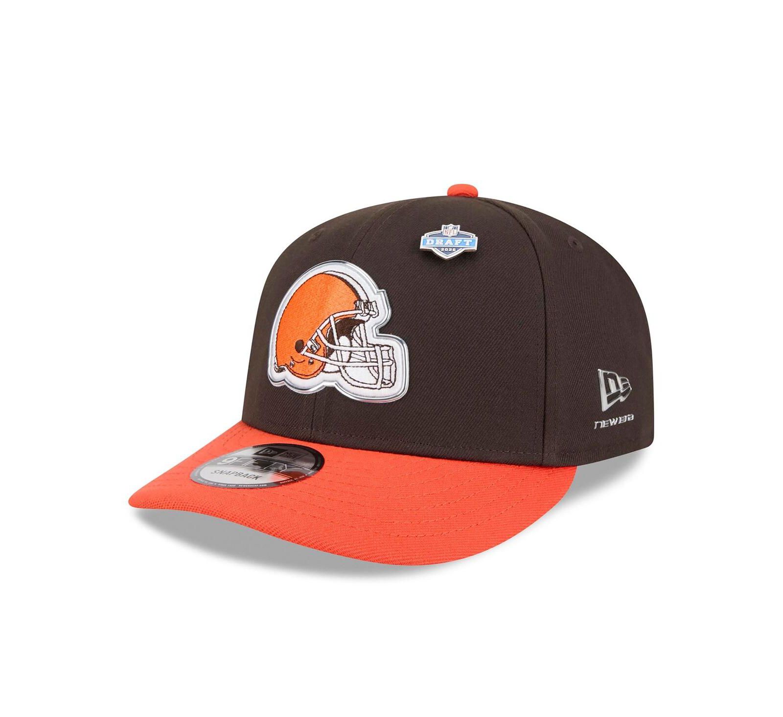 New Era Men's Brown/Orange Cleveland Browns 2026 NFL Draft On Stage Pre-Curved 9FIFTY Snapback Hat