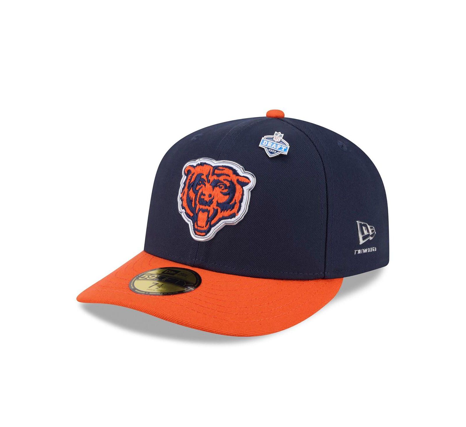 New Era Men's Navy/Orange Chicago Bears 2026 NFL Draft Pre-Curved 59FIFTY Fitted Hat