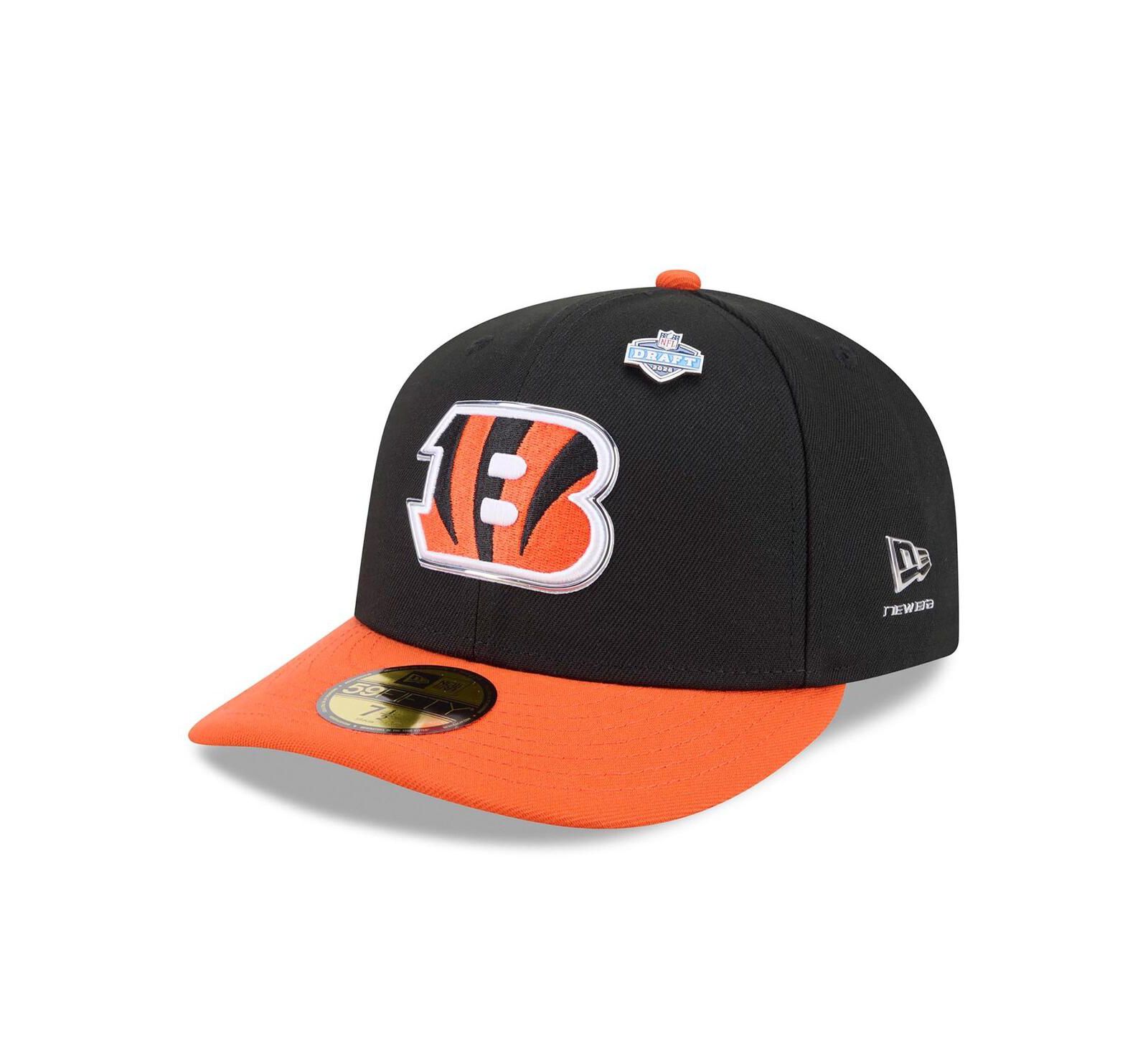 New Era Мужская черная/оранжевая кепка Cincinnati Bengals 2026 NFL Draft 59FIFTY Fitted