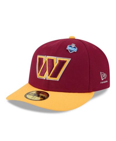 New Era Men's Burgundy/Gold Washington Commanders 2026 NFL Draft Pre-Curved 59FIFTY Fitted Hat