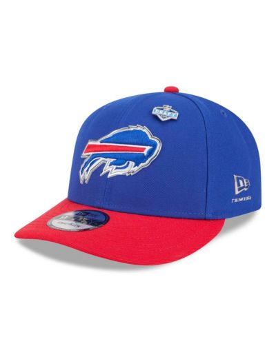Мужская кепка New Era Buffalo Bills 2026 NFL Draft On Stage Pre-Curved 9FIFTY Snapback, цвета royal и red