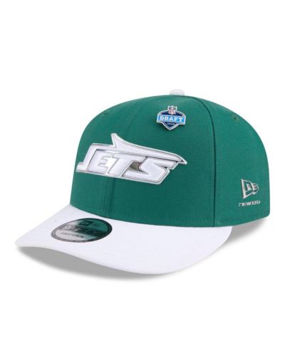 New Era Men's Green/White New York Jets 2026 NFL Draft On Stage Pre-Curved 9FIFTY Snapback Hat