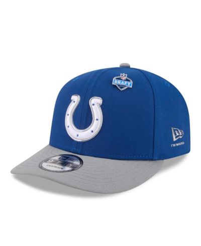 New Era Men's Royal/Gray Indianapolis Colts 2026 NFL Draft On Stage Pre-Curved 9FIFTY Snapback Hat