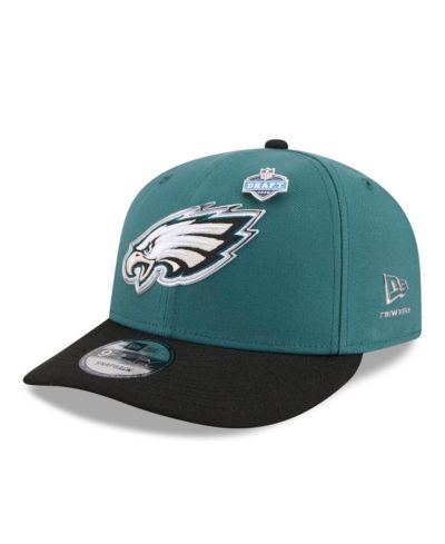 New Era Men's Midnight Green/Black Philadelphia Eagles 2026 NFL Draft On Stage Pre-Curved 9FIFTY Snapback Hat