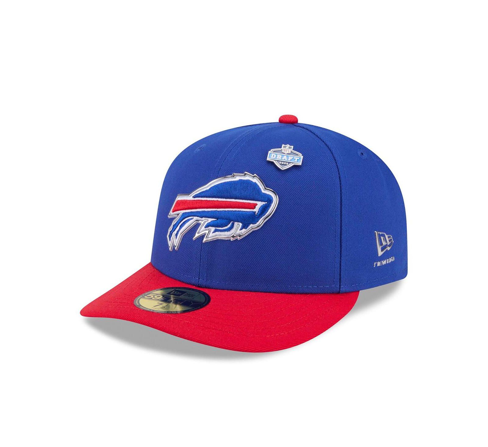 Кепка New Era Men's Royal/Red Buffalo Bills 2026 NFL Draft Pre-Curved 59FIFTY Fitted Hat