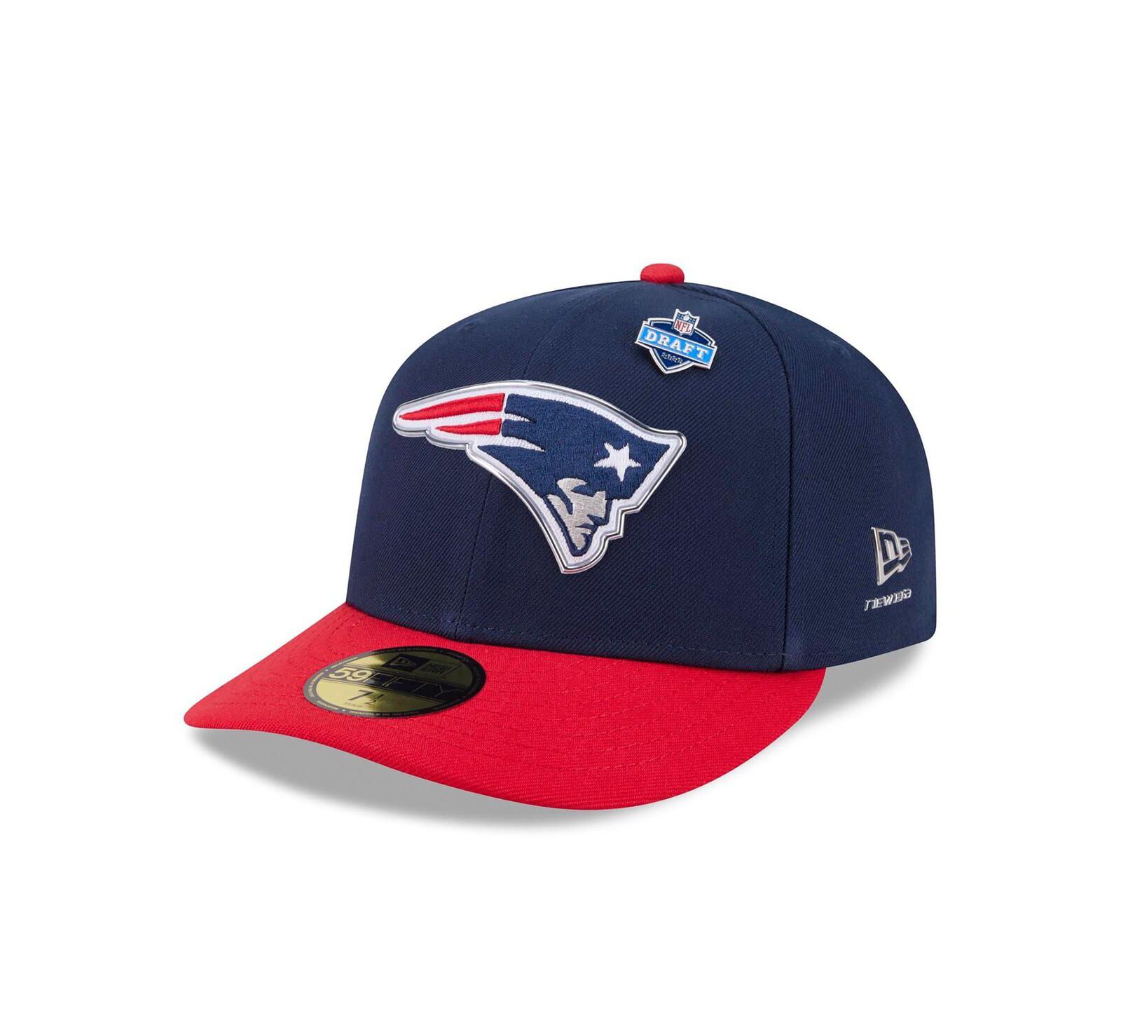 New Era Men's Navy/Red New England Patriots 2026 NFL Draft Pre-Curved 59FIFTY Fitted Hat
