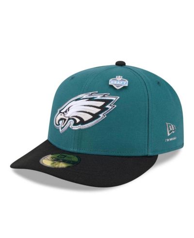 New Era Мужская кепка 59FIFTY Philadelphia Eagles 2026 NFL Draft Pre-Curved Midnight Green/Black