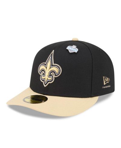 New Era Men's Black/Gold New Orleans Saints 2026 NFL Draft Pre-Curved 59FIFTY Fitted Hat