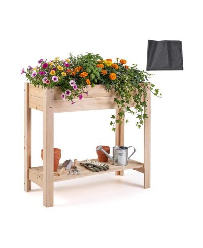 Slickblue Raised Garden Bed with Legs and Extra Storage Space
