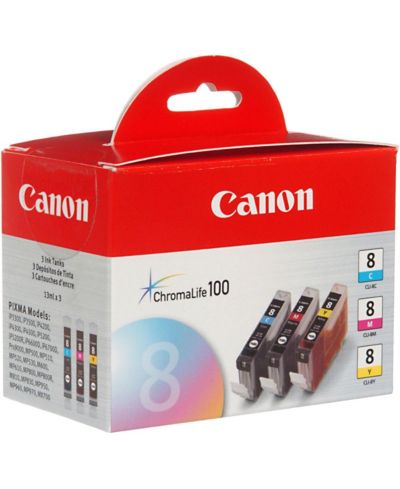 Комплект чернил Canon CLI-8 3-Color Ink Kit (Cyan, Magenta, Yellow) для принтеров PIXMA iP, MP, MX, Pro Series