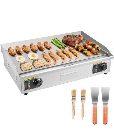 Ecooso Коммерческая электрическая гриль-плита 28.5 x 15.7 дюймов, 4400W, из нержавеющей стали