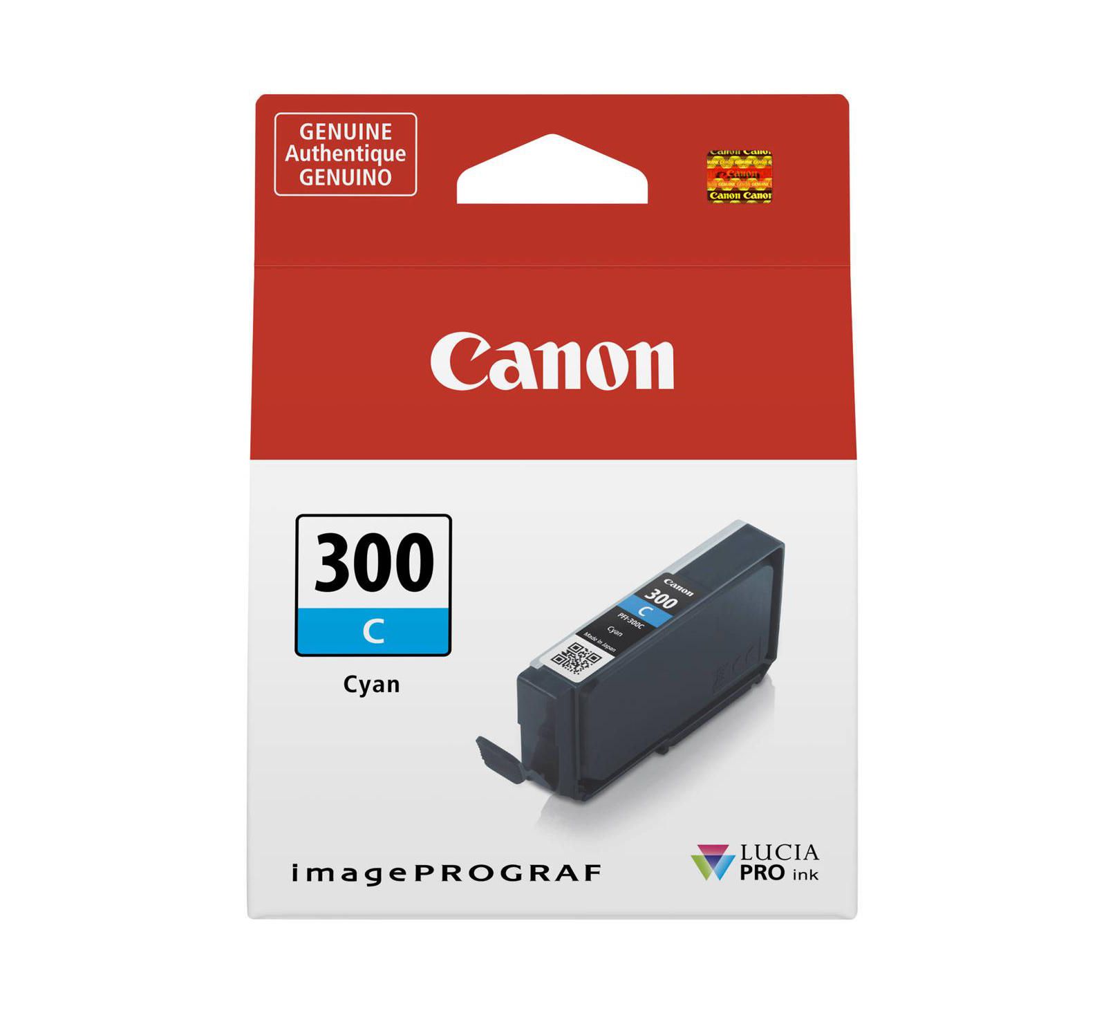 Пигментная чернильная канистра Canon PFI-300 14.4 мл для принтера imagePROGRAF PRO-300, голубой