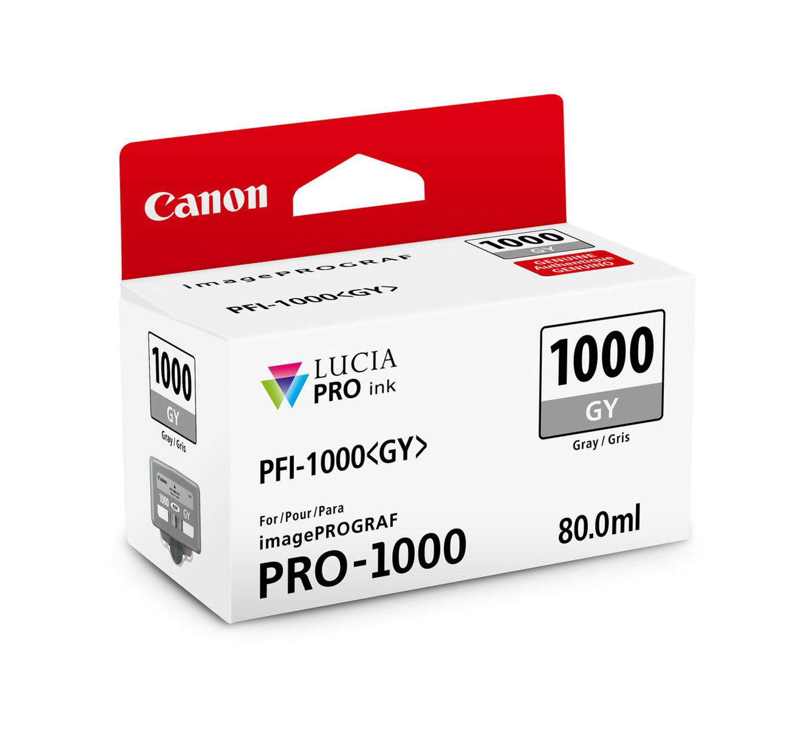 Canon чернила PFI-1000GY Gray LUCIA PRO для imagePROGRAF PRO-1000